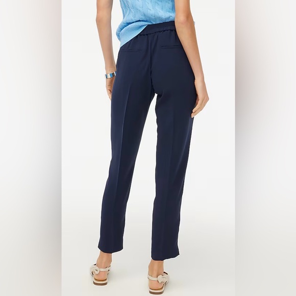 New J.Crew Jamie Cropped Pull On Pants In Teal/Emerald Green Size 14 - Picture 2 of 13